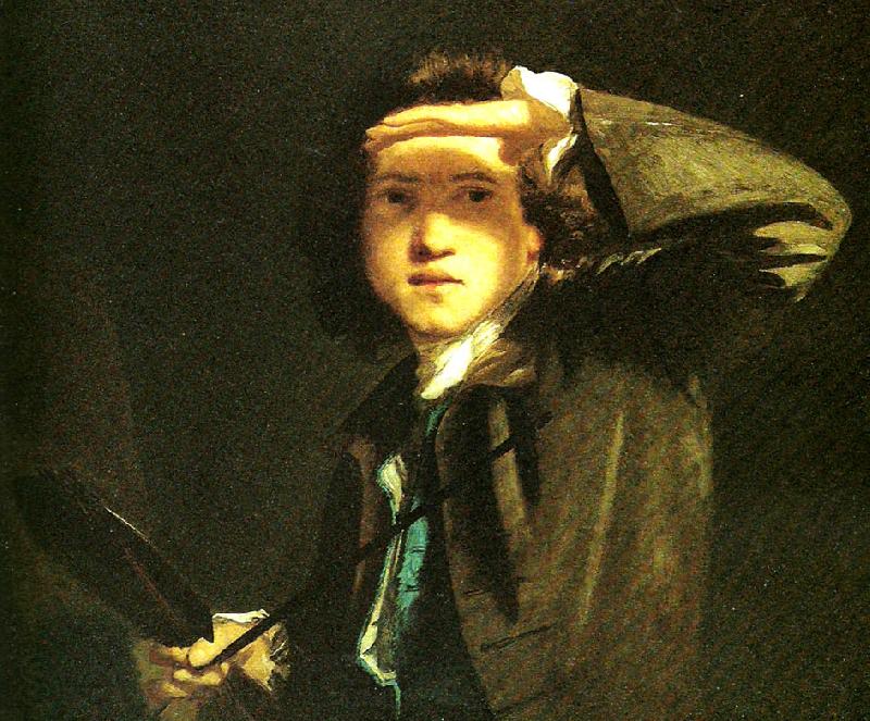 Sir Joshua Reynolds self-portrait shading the eyes